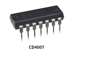 CD4007 CMOS varyateur: pinout, fich, ak 14-apik BECA pake