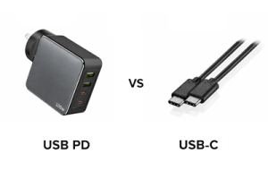 USB-C vs USB PD: Ranpli Gid Konparezon